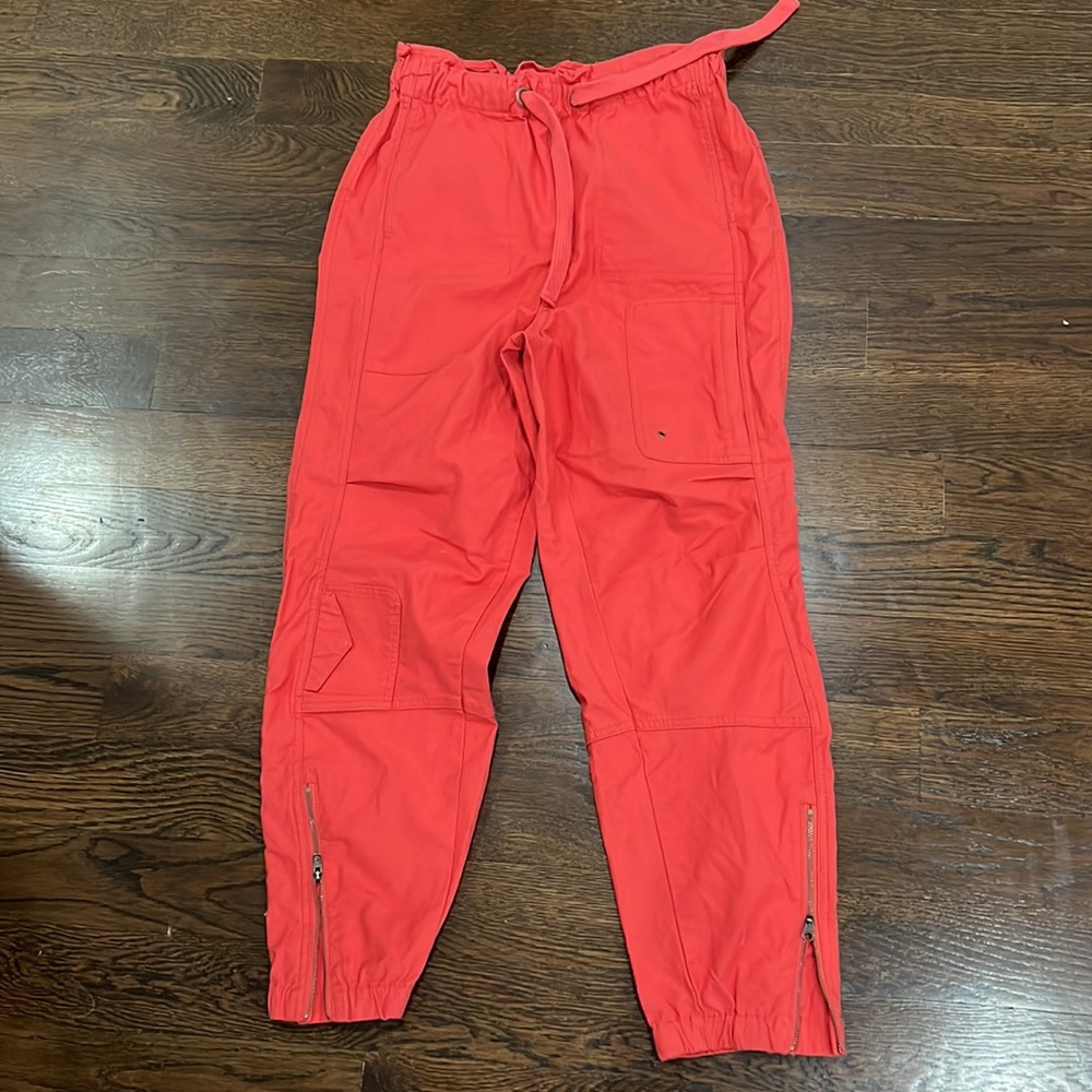 Free People Spring Trekker Pants In RED NWOT Z346-59 - Picture 6 of 9